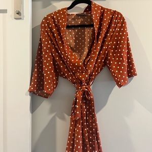 PLT Poka Dot Print Dress